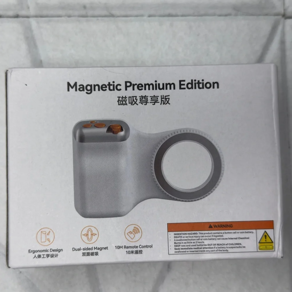 Fun Shot Magnetic Phone Camera Grip White Bundle. ( Ultra Strong Magnetic)